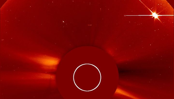 Планета Венера на изображениях солнечного коронографа LASCO. Изображение: Лаборатория рентгеновской астрономии Солнца ФИАН РФ