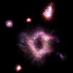 «Космическое пламенное кольцо» — свидетельство очень редкого вида столкновений галактик