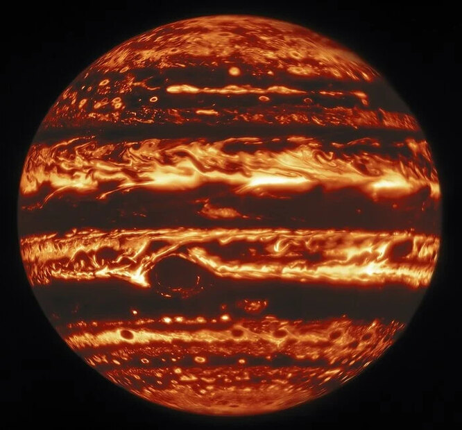 Юпитер в инфракрасном свете